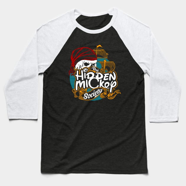 4-Color HMS Pirate Logo Baseball T-Shirt by hiddenmickeysociety